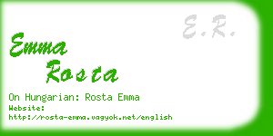 emma rosta business card